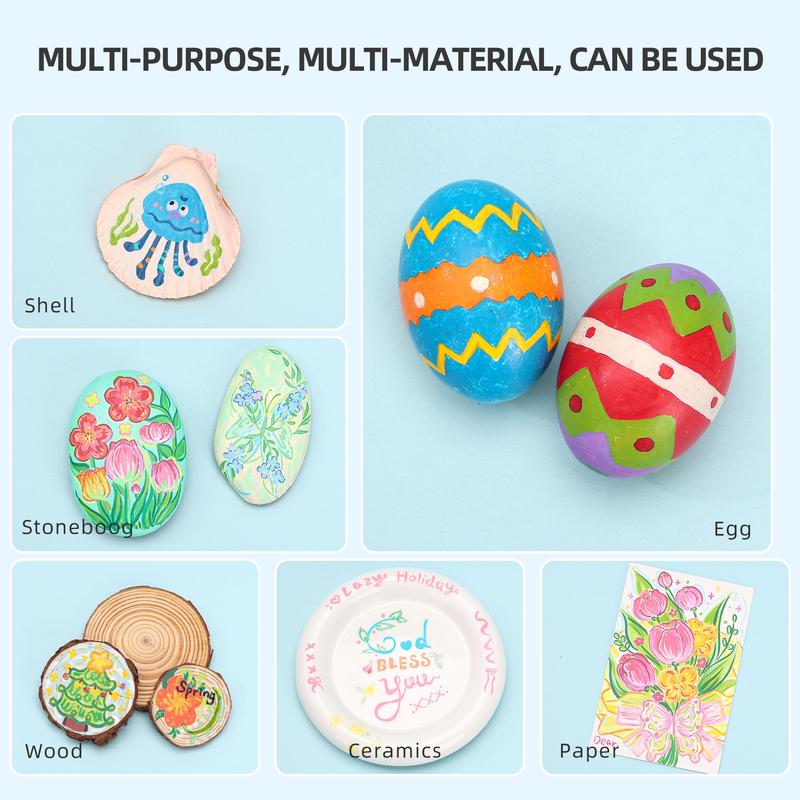 3D Acrylic Gel Pen Set, 1 Box Quick-drying 1.0mm Acrylic Gel Pen, Graffiti Painting Set, Acrylic Markers for Greeting Cards, Fill in Colors, Outline