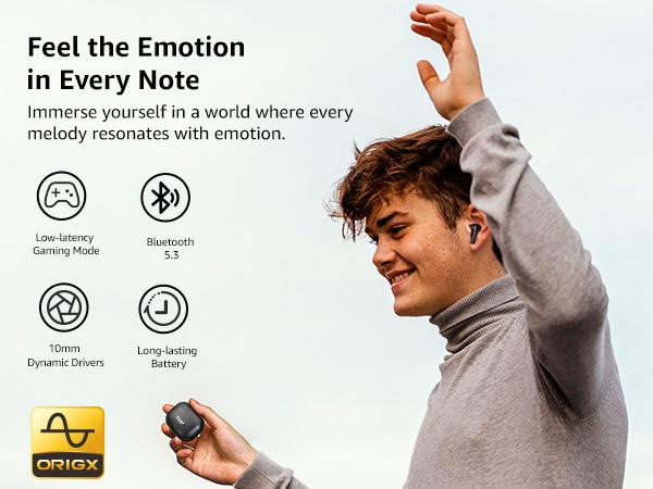 TOZO E2 Wireless Earbuds with Call Noise Cancellation, App Customize 32 EQs, 10mm Drivers with Powerful Bass, 30H Playtime, 2 Mics for Clear Calls, Bluetooth 5.3 Headphones, Comfort Fit in-Ear Headset FathersDayGift Audio Charging Electronic Chargeable