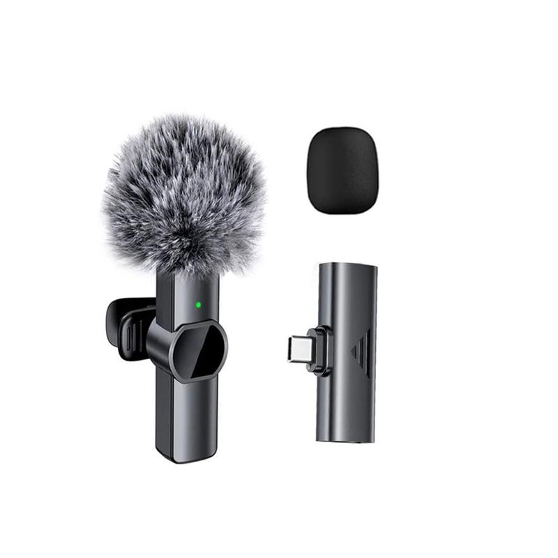 HITOZON Professional Wireless lapel mic for Smartphones,Plug-Play Wireless Microphone With windsock,Lapel Mic for Video Recording,Teaching, interviews,Podcast,Cordless Omnidirectional Condenser Recording Mic for TikTok,YouTube,Vlog