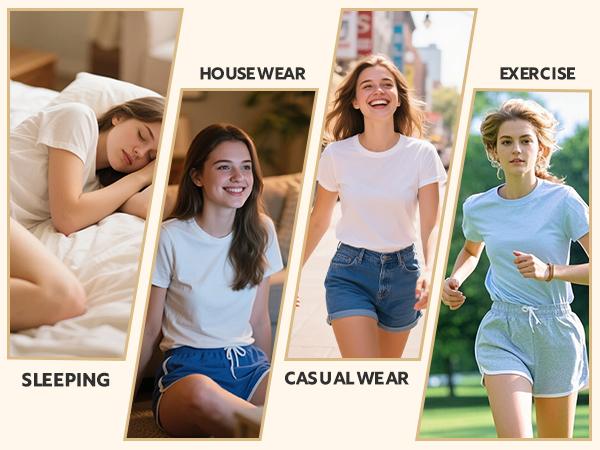 Bamboo cute pajama sets women SuperSoft Short Sleeve Lounge Sets Casual Comfy Summer 2Piece Fabric Cooling fashion Homewear S-XXL Nightwear Womenswear gift Christmas Green Loungewear