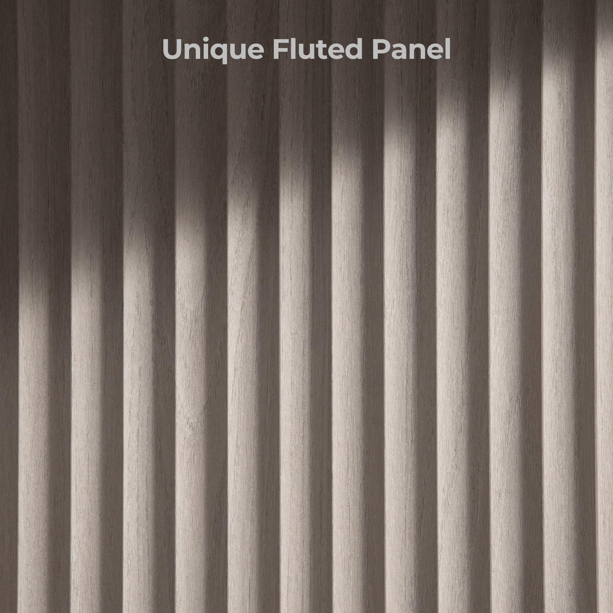 SICOTAS Buffet Cabinet with Storage Accent Sideboard 15.6" x 30.9" x 34.1" Size Modern Credenza with Doors & Shelves Fluted Media Console Mid Century Coffee Bar Table for Living Room Kitchen Dining Room Hallway, Durable