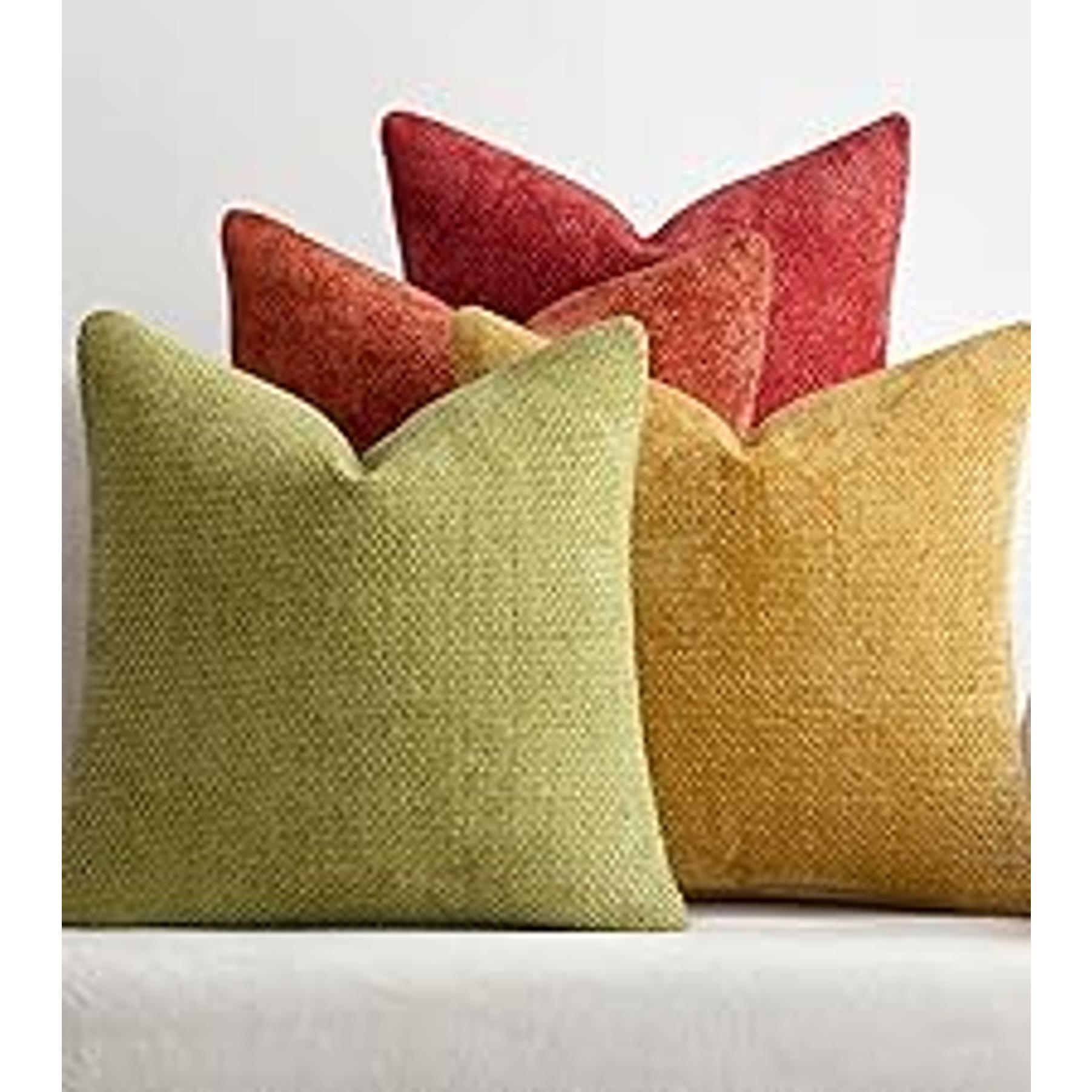 Pack of 4 Couch Throw Pillow Covers 18x18 Inch Neutral Blue Soft Decorative Chenille Pillow Covers Farmhouse Accent Cushion Covers for Boho Western Spring Coastal Decor Sofa Bed Living Room