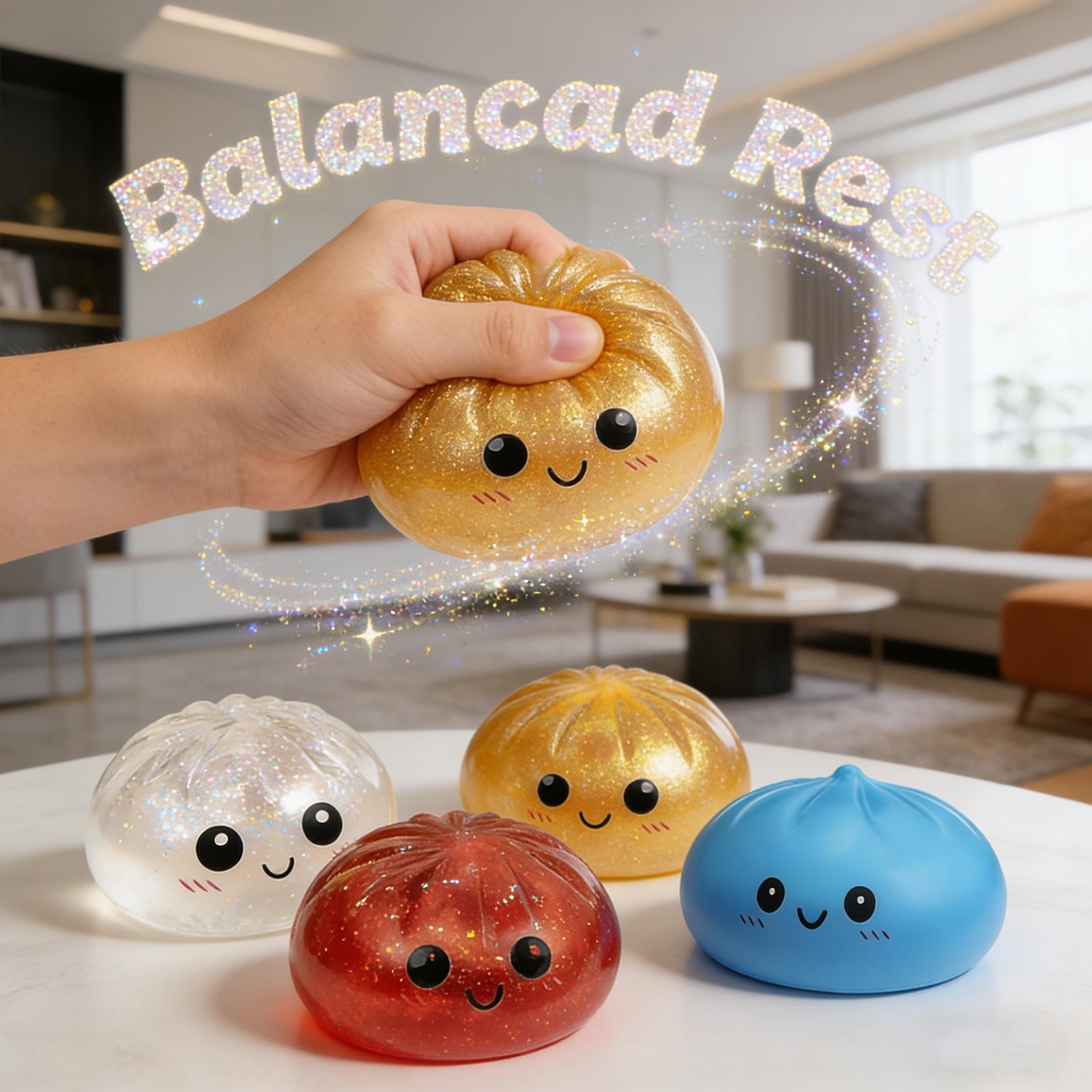 Big Dumpling Squishy - Blind Box, Mysecret Bun Fidget Toy, Soft TPR Material, Soft Squishy Silicone, Stress Relief, Unboxing Surprise, Random Style per Pack, Valentine's Day and Easter gifts, children to exchange gifts