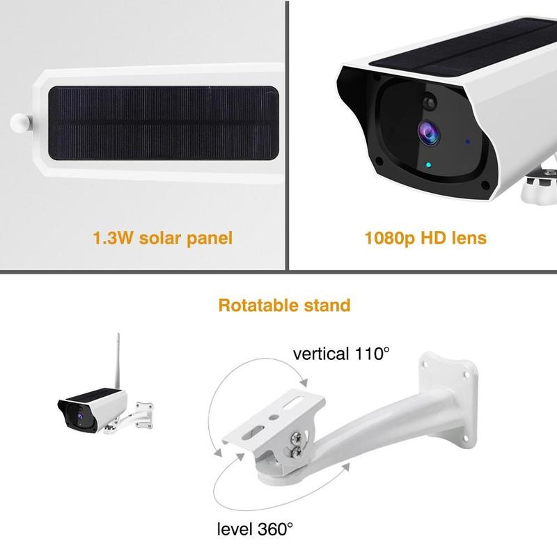 Solar Security Cameras Wireless Outdoor, 2K WiFi Surveillance Outdoor Camera for Home Security with Embedded Solar Panel, Color Night Vision, 2-Way Talk, IP67 Waterproof Solar Security Cameras Wireless Outdoor, 2K WiFi Surveillance Outdoor Camera for Home Security with Embedded Solar Panel, Color Night Vision, 2-Way Talk, IP67 Waterproof
