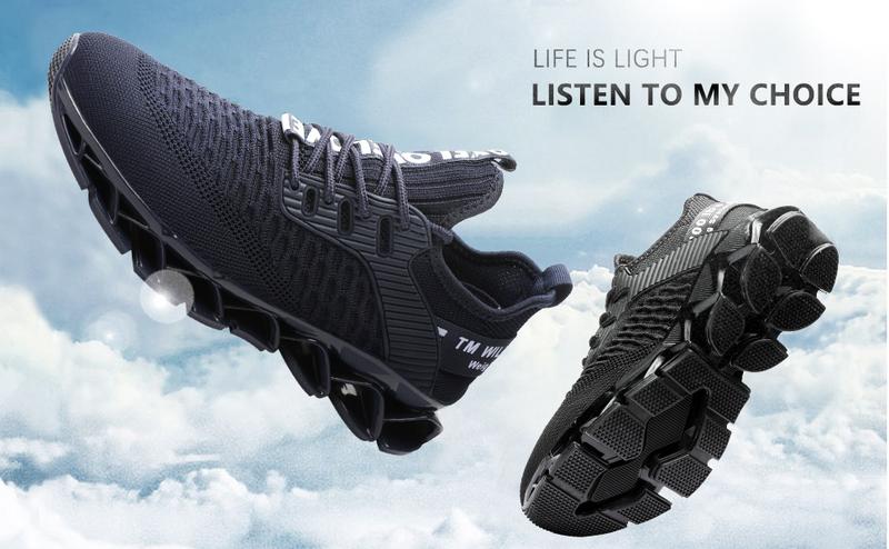 Men's Running Shoes Blade Tennis Walking Fashion Sneakers Breathable NonSlip Gym Sports Work Trainers，Casual Comfortable Breathable Sports Shoes for Daily Workout Running Runner Springtok  mens shoes Outdoorfun