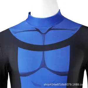 Invincible Mark Grayson Cosplay Fantasia Costume Disguise for Men Zentai Suit Jumpsuit Bodysuit Mask Halloween Carnival Suit