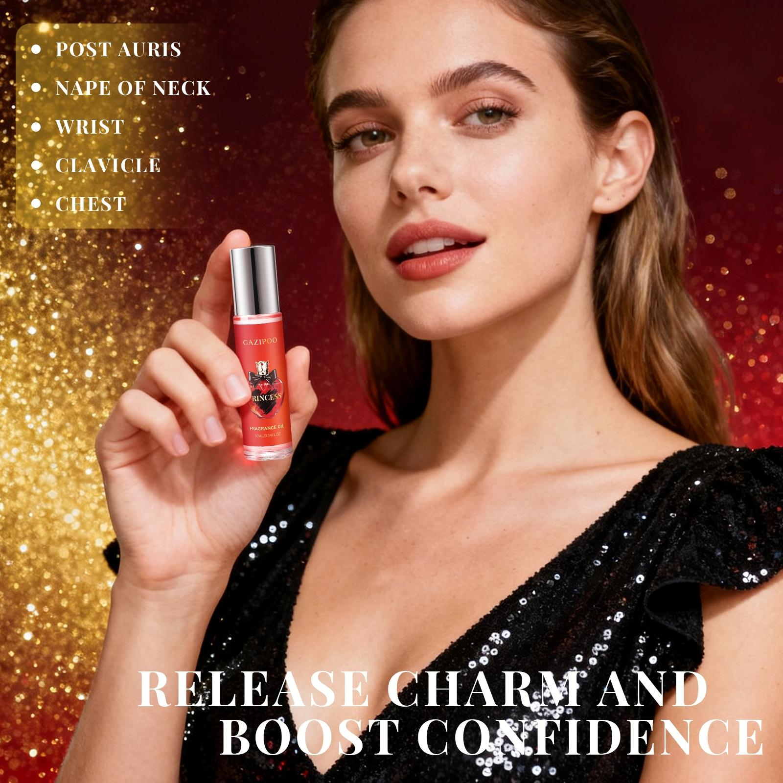 Gazipoo Princess Floral Fruit Scented Roller Perfume Oil, Long-Lasting Sweet Fragrance, Portable Body Mist, Ideal for Dates