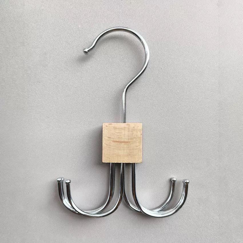 360° Rotatable Belt Hook, 1 Count Durable Metal Storage Hook, Multi-purpose Organiser Hook for Belt, Scarf, Tie, Home Storage Hook for Wardrobe, Closet, Home and Dormitory
