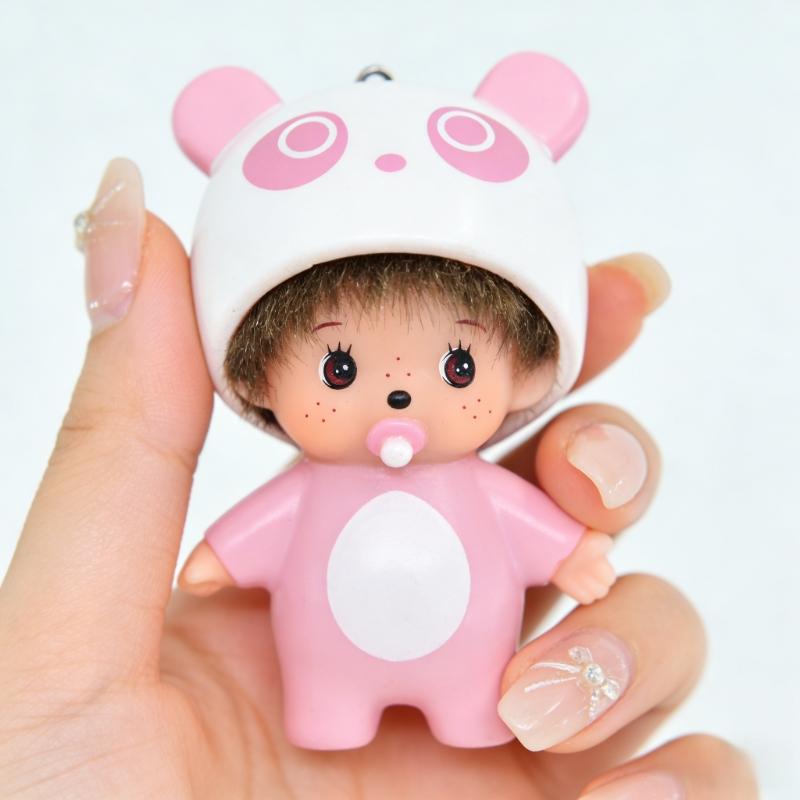 Cute Monkey Keychain, Adorable Monchi Key Ring for Bags, Perfect Day Gift, Fun Accessory for Kids