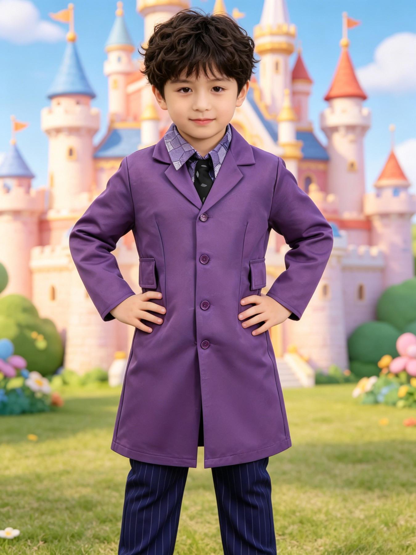 Retro College Style Jacket + Vest + Shirt Cosplay Set, Versatile for Various Themes, Stylish and Practical Kids' Fashion
