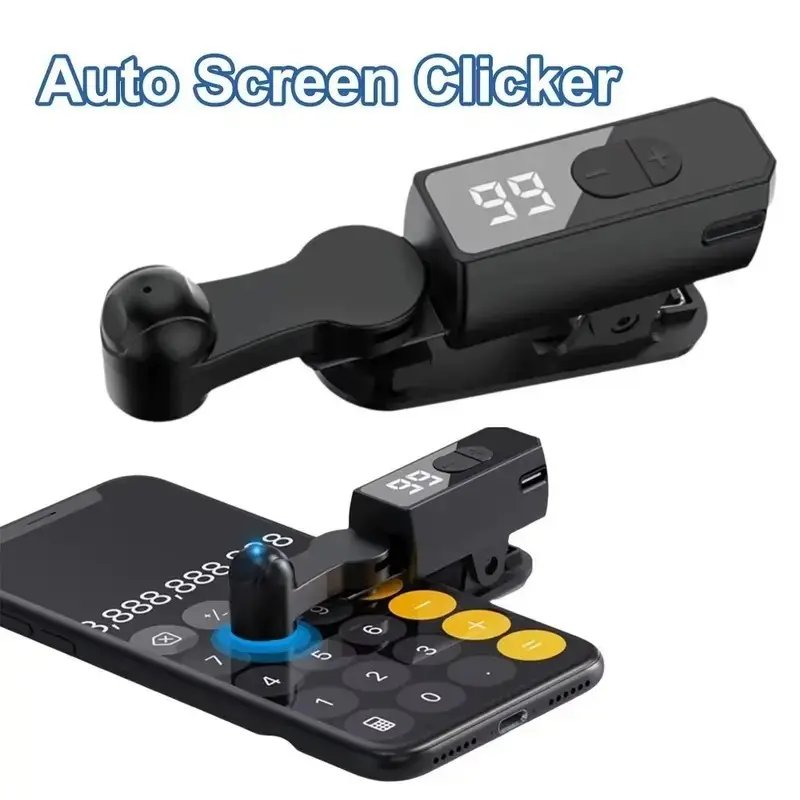 Rechargeable Auto Clicker, Efficient Screen Click Simulator for Smartphones & Controllers, Intelligent Mobile Game Trigger for Shopping Rewards Live Streaming Tasks