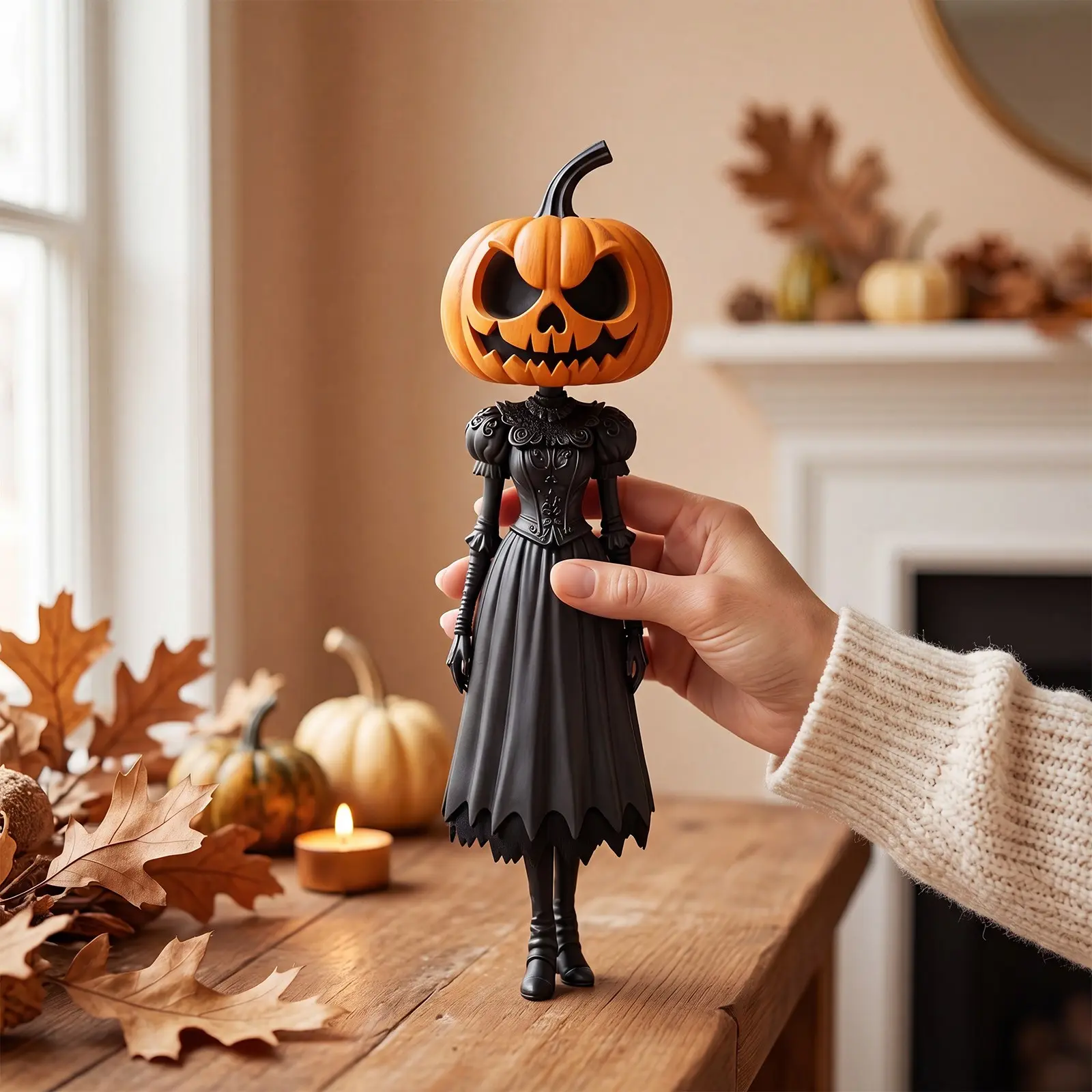 Halloween Pumpkin Decoration, Fashionable Durable Unique Design, Elegant Retro Style, Perfect for Halloween Decorations