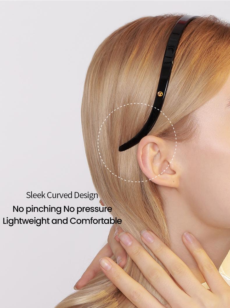 Wavy Glasses Headband,Eyewear-Friendly Hair Band,No Pressure Headache Non-Slip Thin Headband for Women | EVITA PERONI Wavy Glasses Headband,Eyewear-Friendly Hair Band,No Pressure Headache Non-Slip Thin Headband for Women | EVITA PERONI