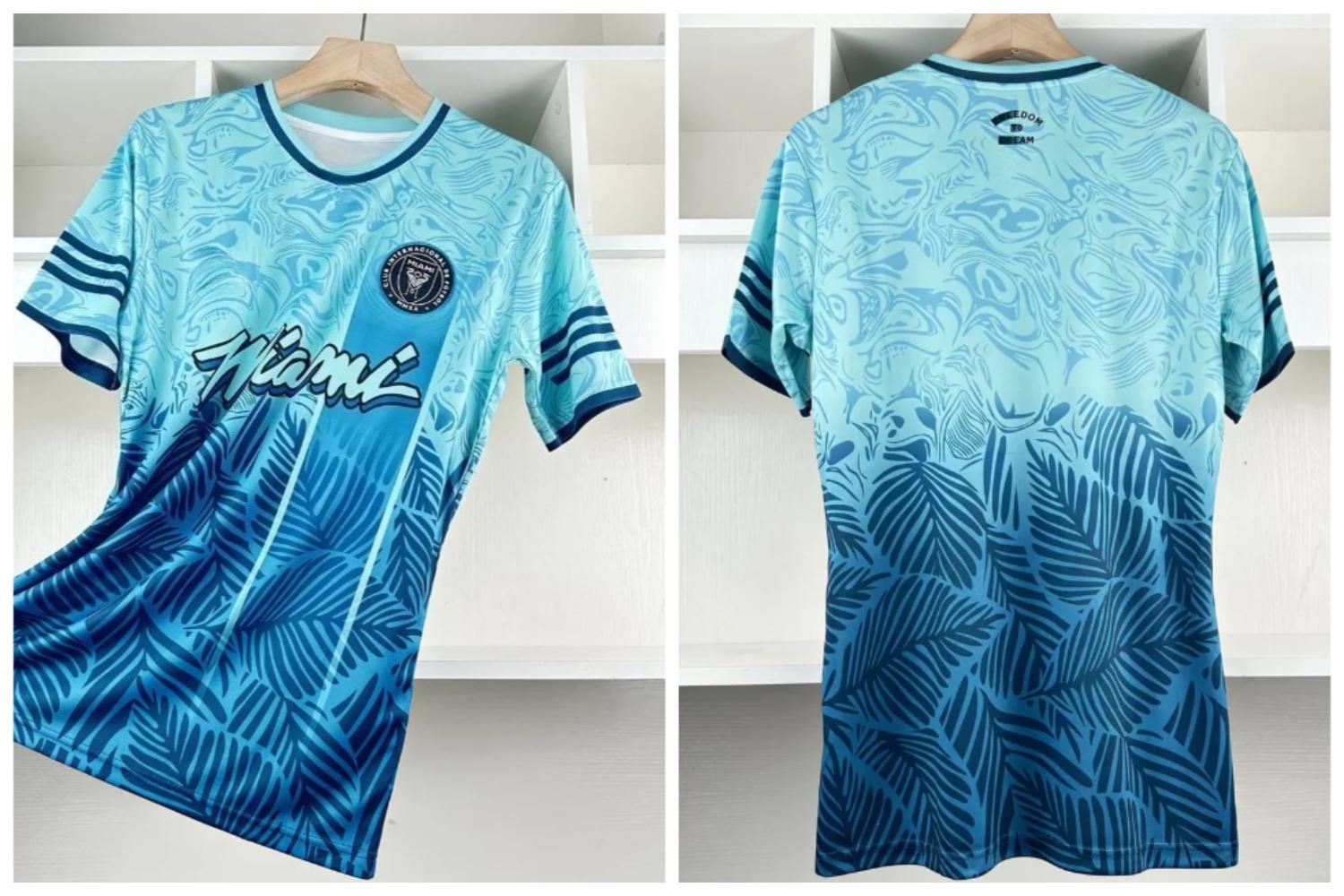 New Miami jerseys for male and female fans, sports and fitness short sleeved T-shirts for fans