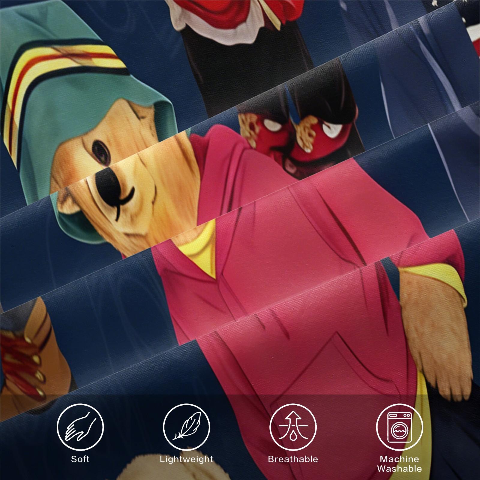 Teddy Bear Pattern Bed Sheet, Comfortable Printed Pattern, Includes 1 Bed Sheet and 2 Pillowcases, Comfortable Bedding, Non slip Dust Cover Suitable for Bedroom and Guest Room, Suitable as a Gift for Children or Adults