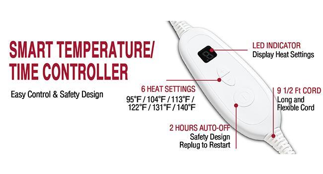 DailyLife Heating Pad with Handles for Back Pain Cramps Relief, 12"x24" Electric Heating Pad With 6 Heat Settings, Auto Off, Machine Washable, Warming mat, Gifts for Women,Mother’s Day, FathersDayGift DailyLife Heating Pad with Handles for Back Pain Cramps Relief, 12"x24" Electric Heating Pad With 6 Heat Settings, Auto Off, Machine Washable, Warming mat, Gifts for Women,Mother’s Day, FathersDayGift