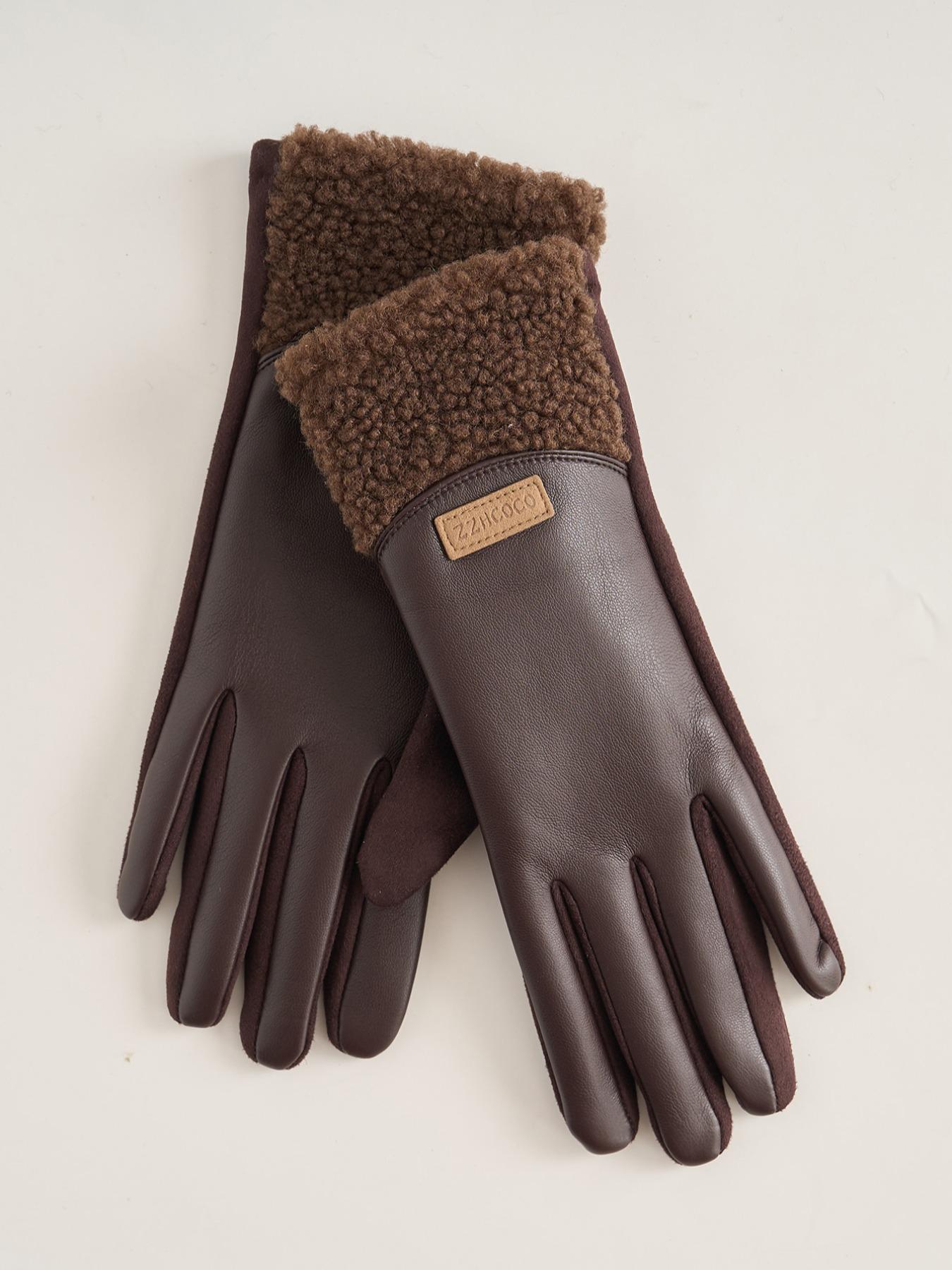 Winter Thermal Gloves for Men & Women, Touchscreen Waterproof Windproof Cycling Gloves, Thick Fleece Lined Outdoor Motorcycle Gloves, Motorcycle Riding Gloves