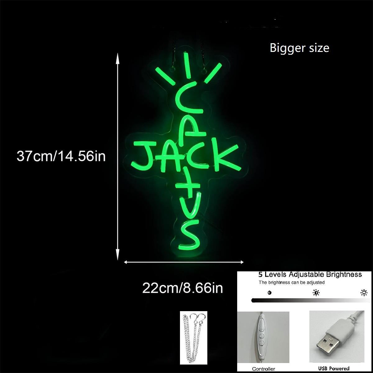 Cactus Design Neon Sign, USB Powered Creative LED Neon Light, Neon Accent Lights, Decorative Neon Sign for Bedroom, Room, Office, Home Decor