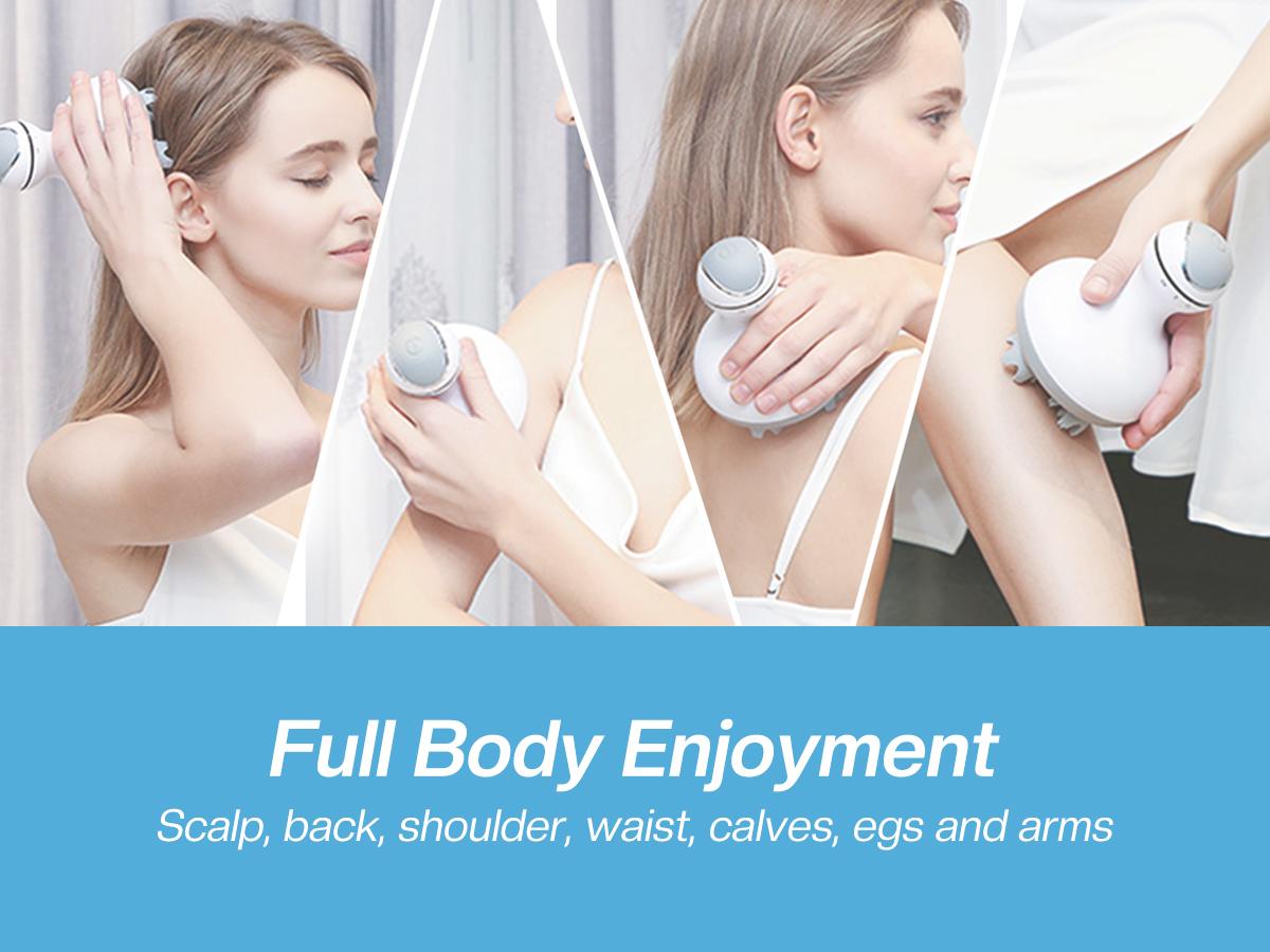 COMFIER Electric Cordless Hair Scalp Massager with Kneading 84 Massage Nodes, Handheld Portable Head Scratcher Massager for Hair Growth, Deep Clean and Stress Relax, Gifts for Men Dad Mom Silicone Relaxing Plug Water Proof Black