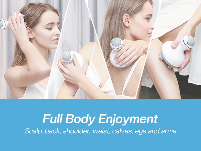 COMFIER Electric Cordless Hair Scalp Massager with Kneading 84 Massage Nodes, Handheld Portable Head Scratcher Massager for Hair Growth, Deep Clean and Stress Relax, Gifts for Men Dad Mom Silicone Relaxing Plug Water Proof Black