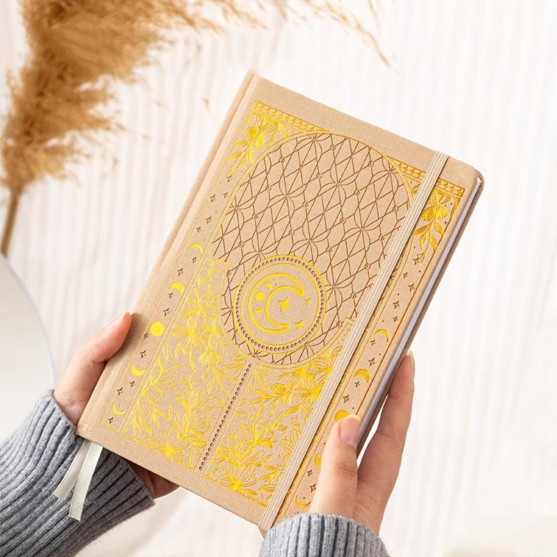 Bullet Dot Diary - 192 pages, 160gsm thick paper, A5 hardcover leather, dot grid notebook, suitable for women and men's work writing, bullet journal, drawing, 5.75 x 8.38