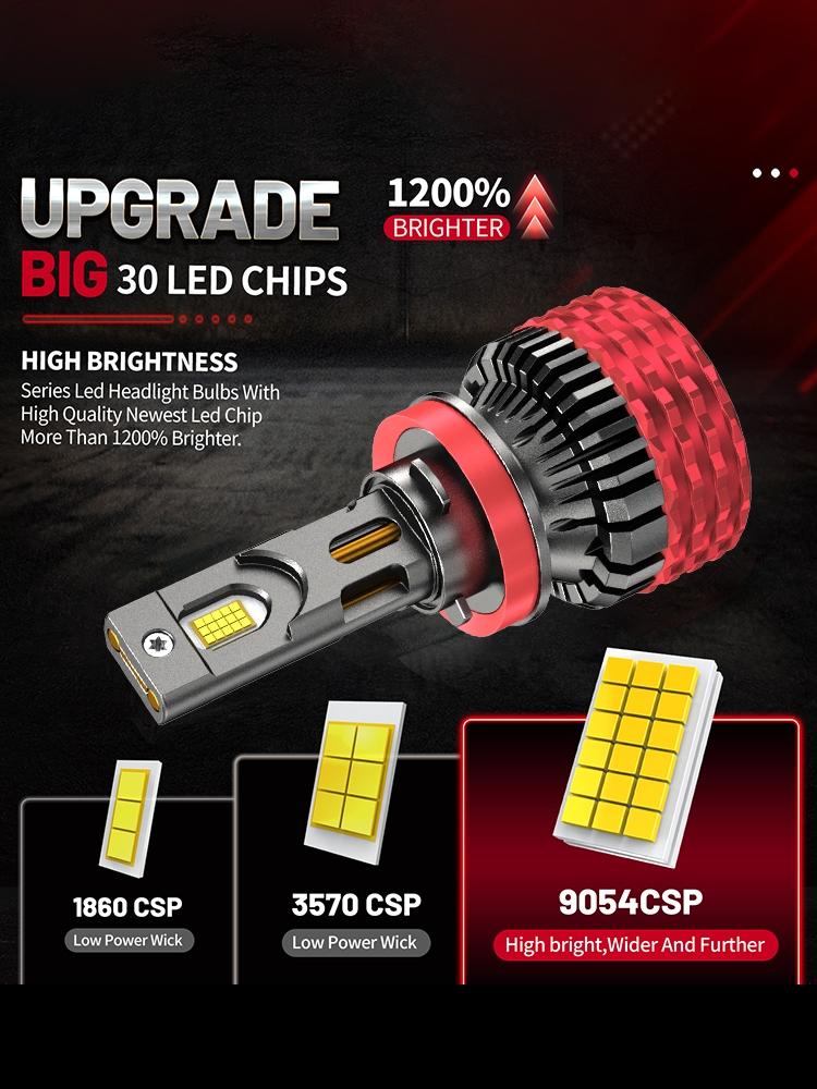 2pcs H4 H7 LED Headlight Bulbs Canbus H1 H3 H11 9005 9006 9012 HB3 HB4 HIR2 9007 H13 260W 80000LM Car Headlamp Turbo Light 12V