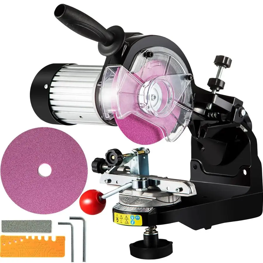 SummerfindsVEVOR Electric Chainsaw Sharpener 230W Professional Multi-Angle Adjustable Chain Grinder 3000RPMElectric Chainsaw Blade Sharpener for 1/4" to 2/5" Chains, Blade Sharpeners
