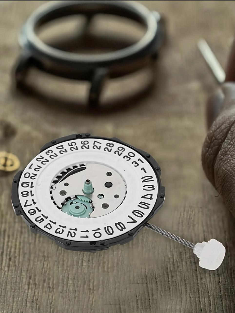 4 pieces SL28 single calendar quartz watch movement replacement parts - no battery, small watch movement replacement parts, easy to install metal accessories for watchmakers, suitable for watch repair