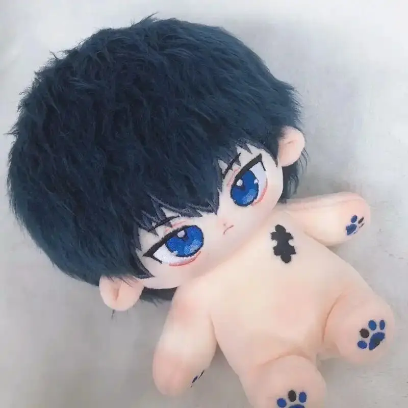 20cm Anime Blue Lock Isagi Yoichi Plushie Toys Handsome Boy Cosplasy Cotton Doll Body Anime Dress Up Figures Xmas Gift for Kids