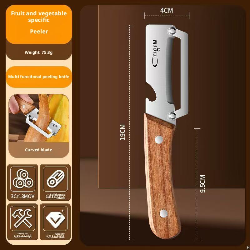 Fruit & Veggie Peeling Made Easy! Multi-Function Stainless Steel Tool 🚀 #HomeHacks