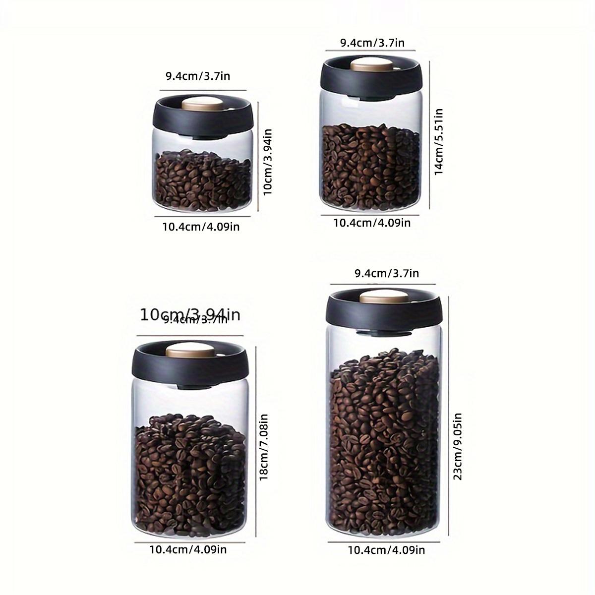 Vacuum Pump Sealed Glass Jar | Food Freshness Locking Canister | Kitchen Organizer for Coffee, Tea, Nuts | Single Unit