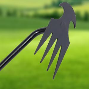 Weed Puller Tool Garden Weed Pulling Tool, Portable Garden Weeder Tool Uprooting Weeding Tool, 4 Teeth Manganese Steel Forged Hand Weeder for Vegetable Gardening Backyard Farm Planting & Weeding