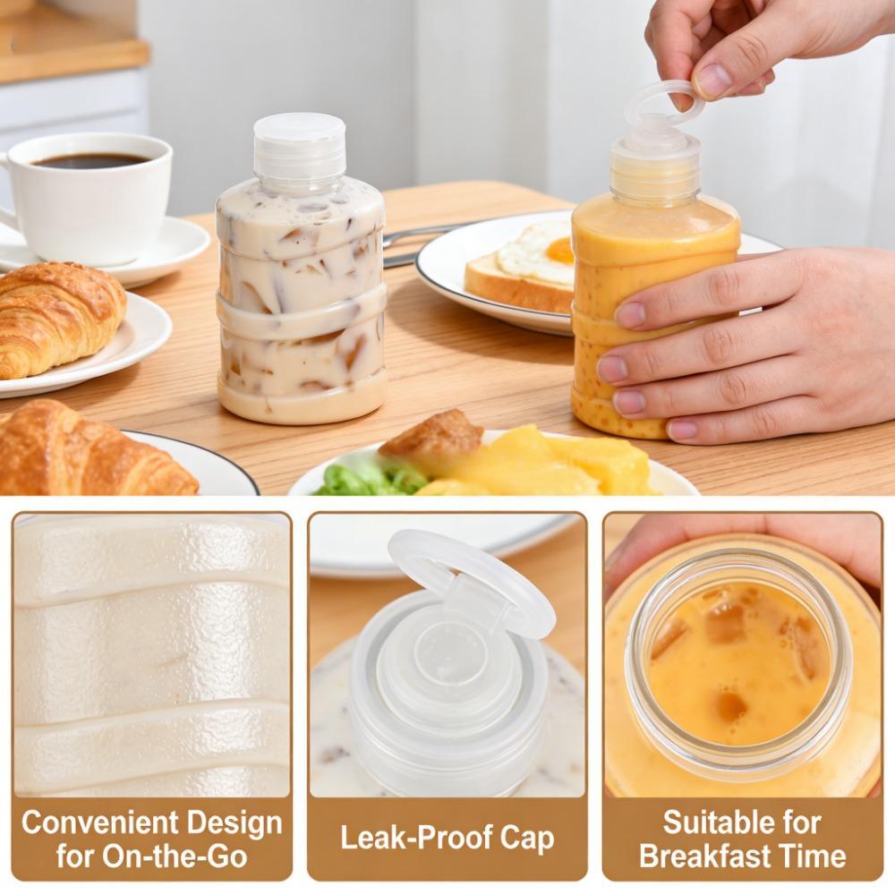 Random Style 500Ml/16.9Oz Mini Water Bucket with 8pcs Capped Beverage Bottles - Easy to Hang And Carry, Perfect for Parties, Cafes, And Outdoor Storage of Milk Tea, Juice, And Cold Drinks