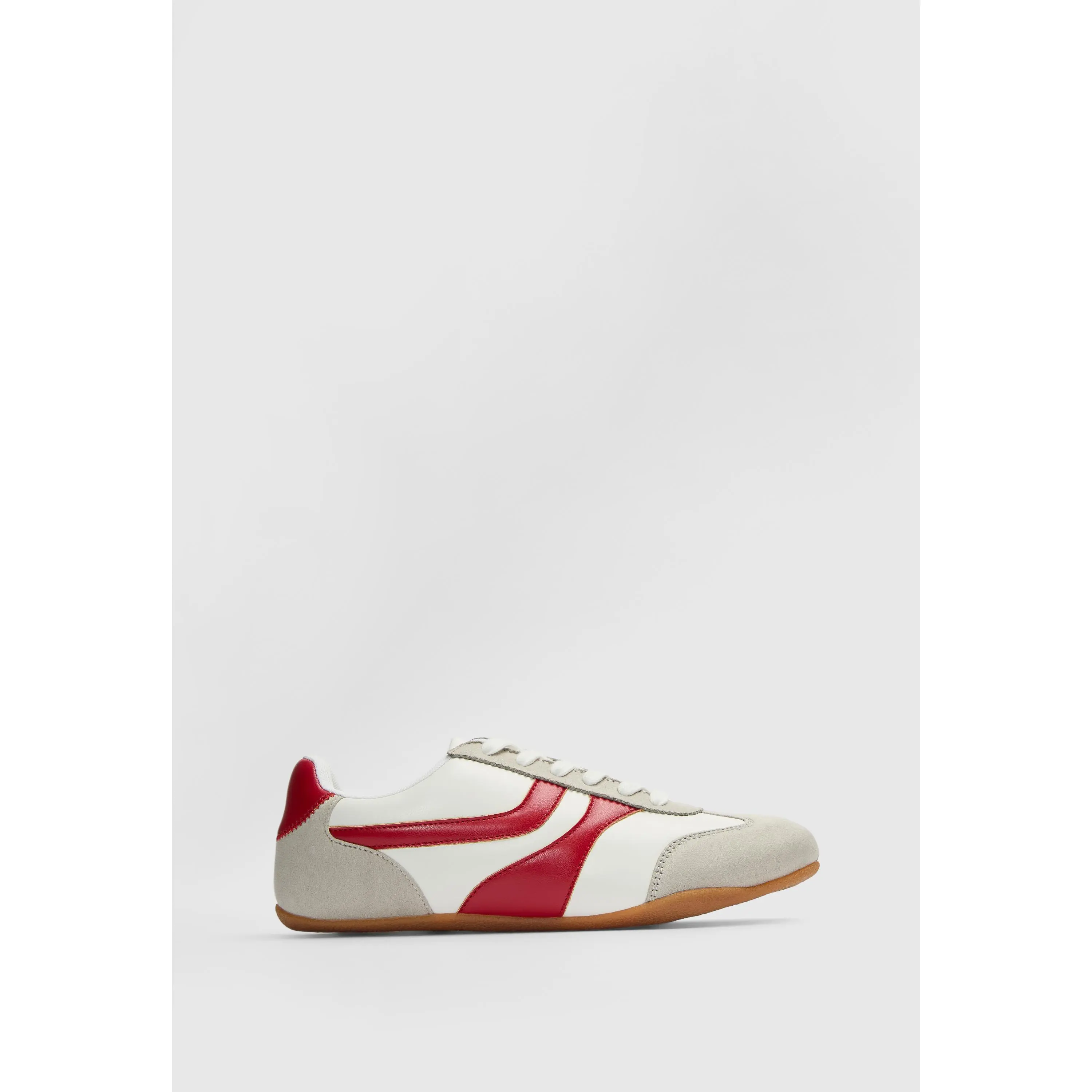 JUST FAB Women's Retro Color Block Casual Sneakers, Eco Leather Slip-On Fashion Trainers for Back to School, Campus, Walking, Travel & Everyday Wear**