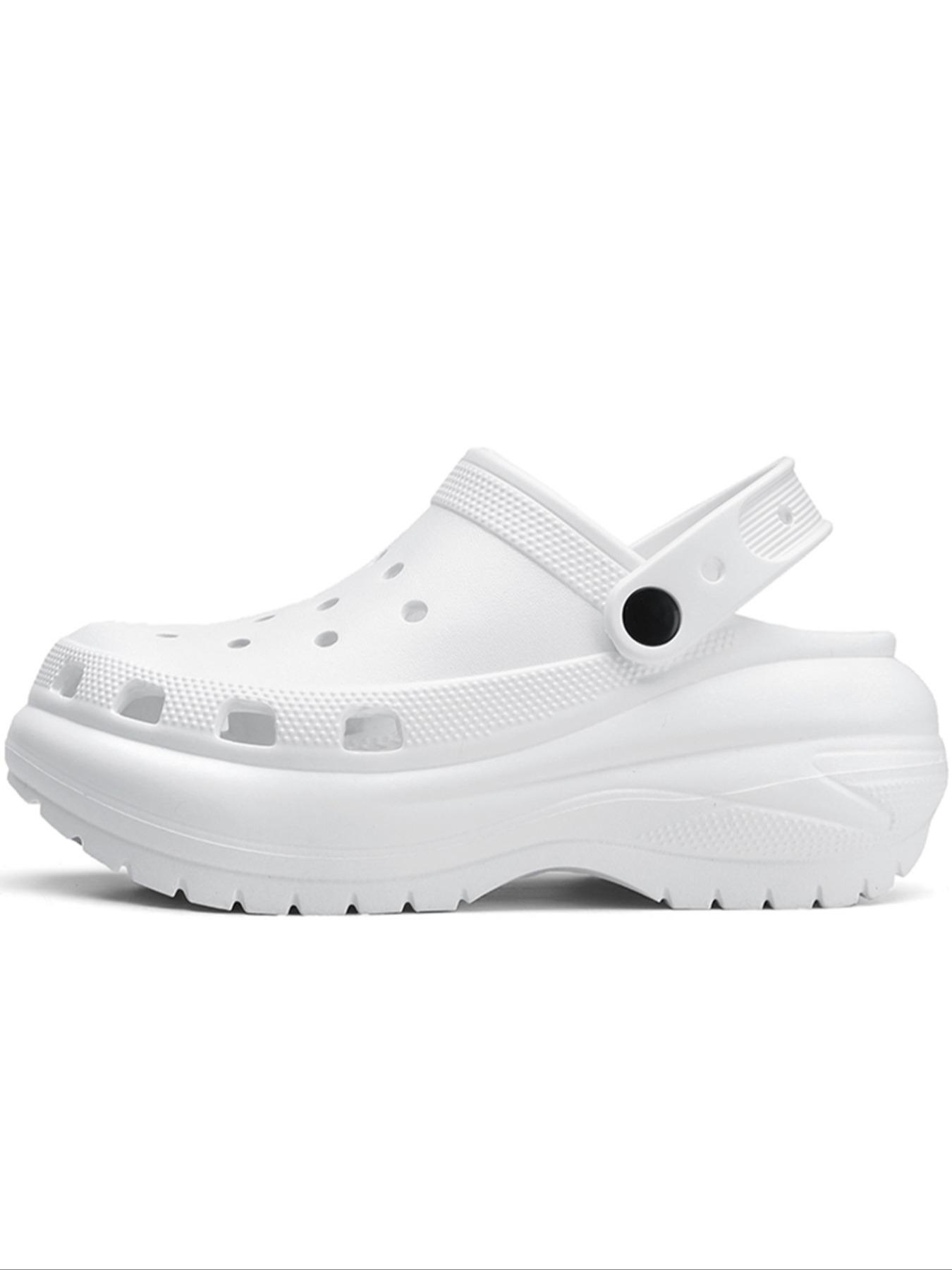 Women's Black Color Platform Slides, Casual Comfortable Home Slippers, Eva Beach Slippers, Non-slip Soft Slipper Shoes for Indoor & Outdoor Wear, Footwear