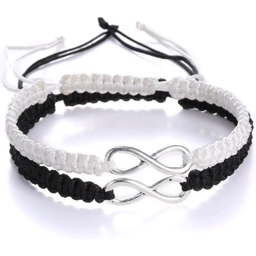 Couple Bracelets His and Hers 8 Infinity Bracelets  for Lover Girlfriends Wrist