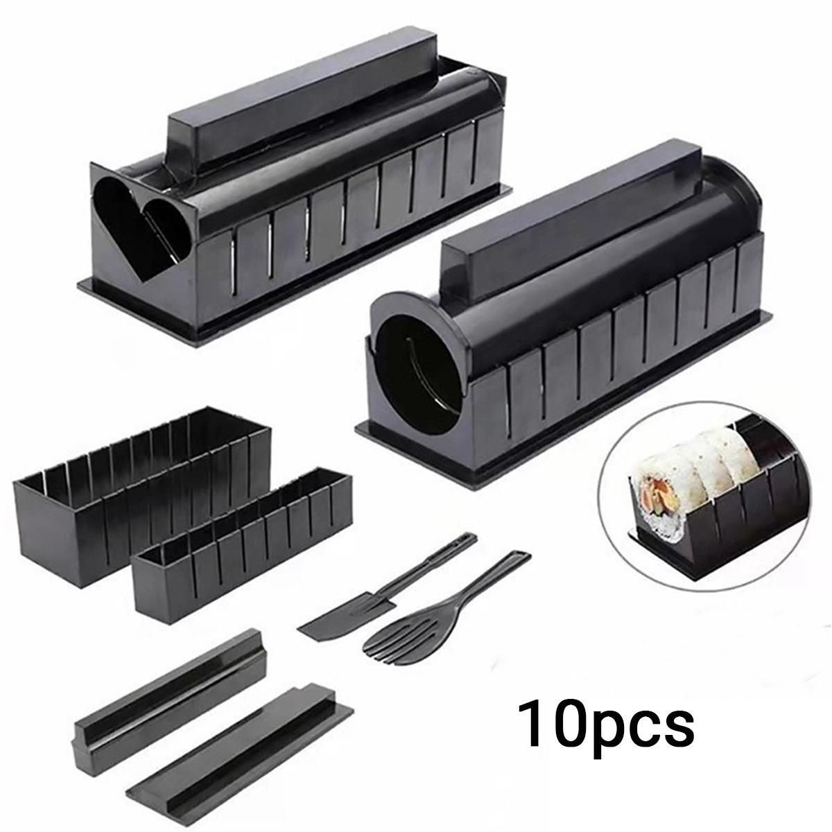 Sushi Making Kit,Sushi Maker Set for Beginners Plastic Premium Set Sushi Tool Set Sushi Rice Roll Mold Shapes, Multifunctional Mold with Various Shapes, DIY Sushi Tools for Rice and Vegetable Rolls, Sushi Rolling Kit, Sushi Making Utensils