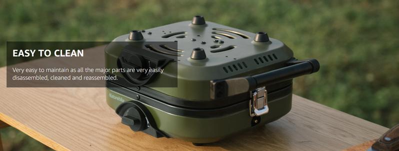 Naturehike 2-Burner Folding Camping Stove with Griddle – 16000 BTU Portable Gas Stove, Adjustable Burners,Lightweight & For Camping, Tailgating Outdoorfun camping accessories dealsforyoudays