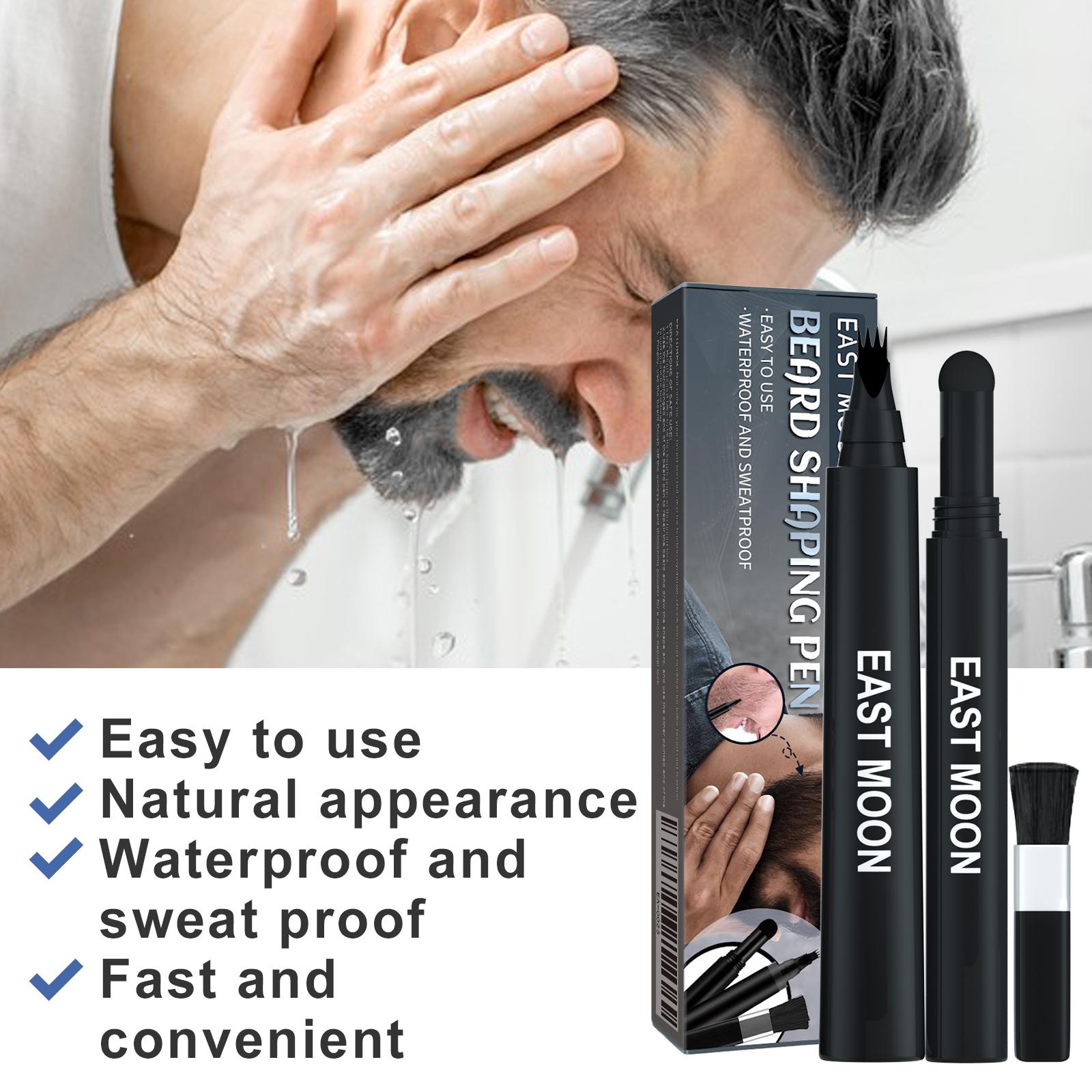 Beard filling pen set, three-in-one brush, beard filling, men's beard care filling