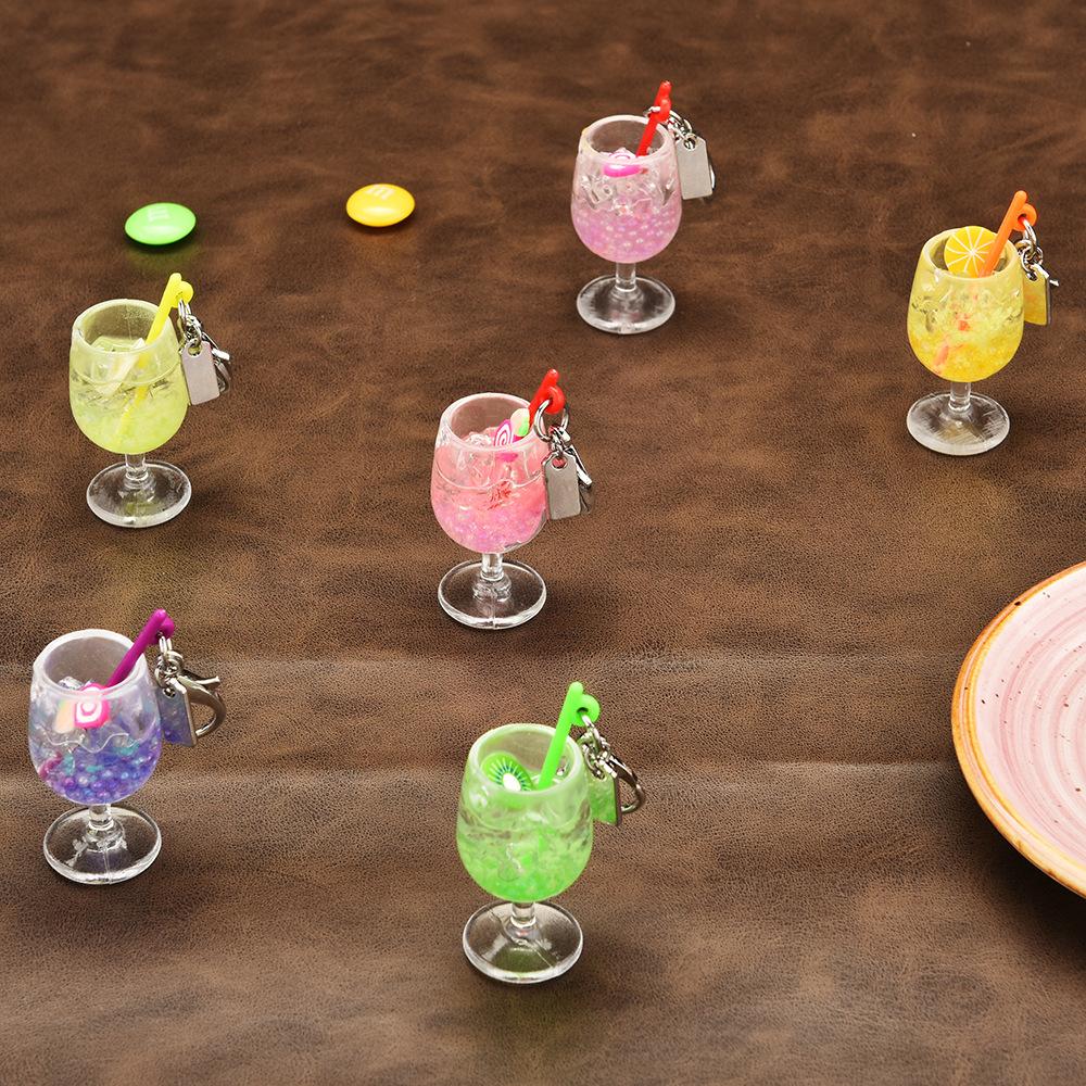 Resin Ice Cream Pendant, Jelly Wine Glass Charm Accessories, Hot Selling Cross-Border Goblet Pendant