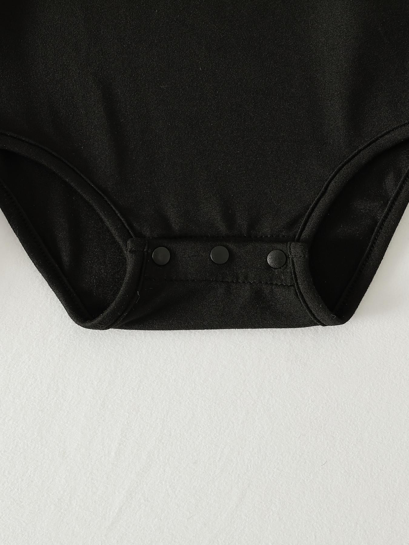 Girls' Spring Bodysuit, Retro Polka Dot Sweetheart Style, Long Sleeve Netting Bodysuit for Baby Girls, Polka Dot Netting Bubble Sleeves + Semi-Transparent Netting Round Neck, Perfect Birthday Gift for Baby Girls, Suitable for Daily Home Wear and Travel