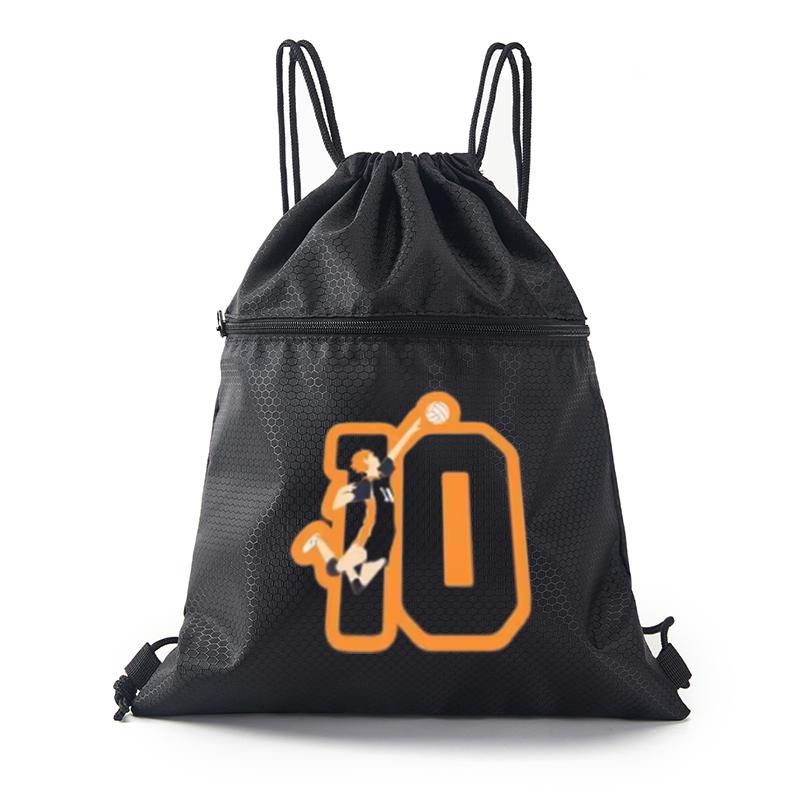 Volleyball Player Jumping with Ball Number 10 Sports Drawstring Bag Durable Lightweight Backpack Suitable for Outdoor Sports Travel Gym Use Teens and Adults Perfect Gift for Sports Day Christmas Birthday and Special Occasions