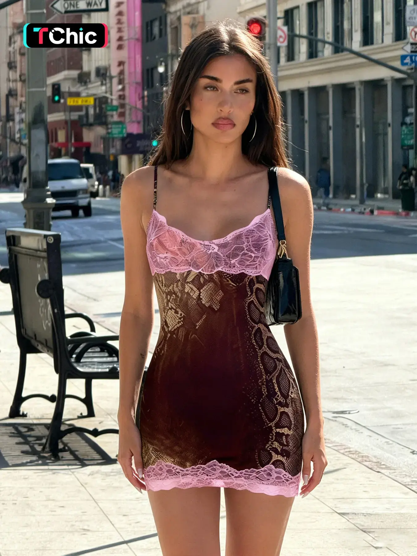Elegant Snake Print Ruched Bodycon Stretch Short Dress, Sexy Lace Patchwork Backless Sleeveless Spaghetti Strap Design, Party Night for Women All Seasons