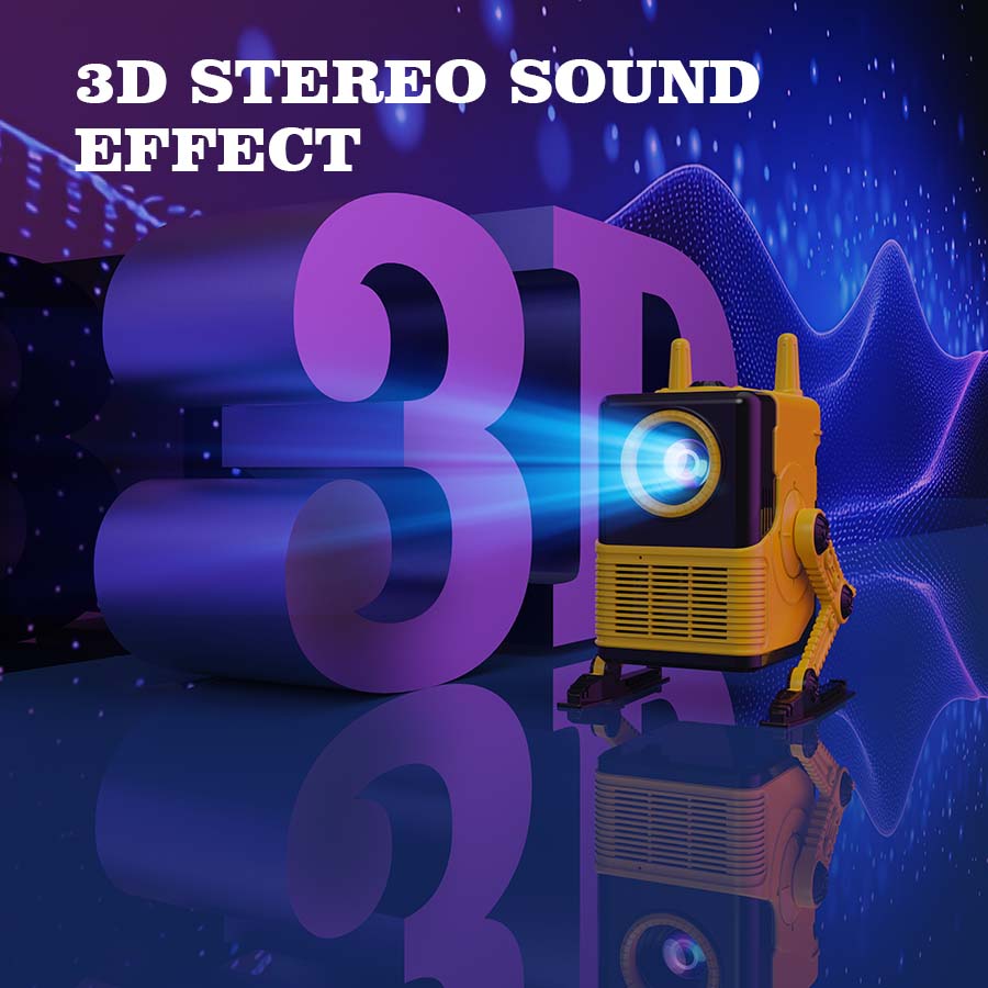 2025 Upgraded XBJ H8 Mini Projector with Android 11.0 - Native 1080P HD, 4K Supported, Wi - Fi 6 & Bluetooth Enabled, 360° Rotation, Auto - Focus for Bedroom, Home & Outdoor Viewing