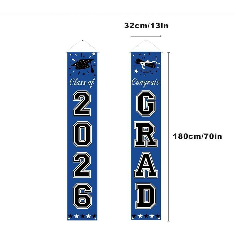 2026 Graduation Banner, 71x12 Inches, Blue, Perfect for Graduation Decorations, Congratulations Banner for Special Occasions
