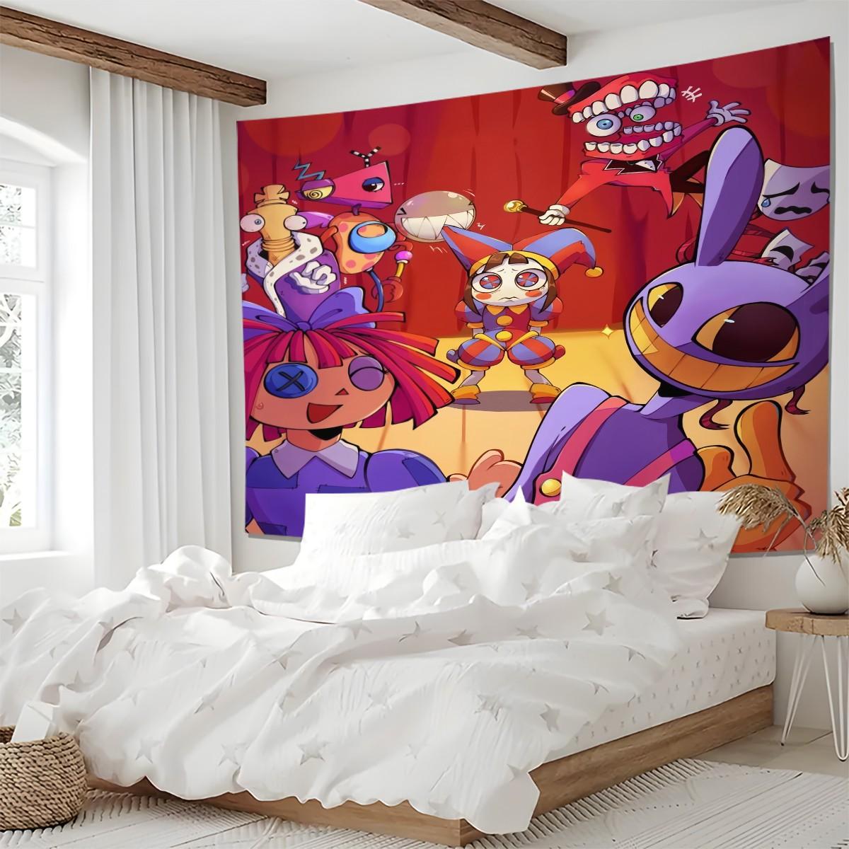 Circus Scary Patterned Tapestries For Home Decoration, Fashionable Room Flags, Unique Wall Art For Living Rooms And Bedrooms, Gifts For Children And Teenagers