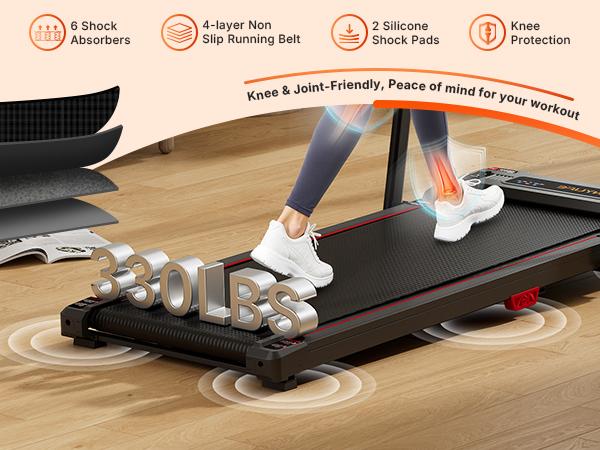 【HappyValentine's Day】Treadmill with Handrails, Incline Walking Pad, Treadmills Home, 330 lbs Capacity, Under Desk, Indoor Mini Exercise Equipment with Remote Control, Portable, Compact, Collapsible, Quiet, Treadmill with LED Display , Office Use, Pro mix 【HappyValentine's Day】Treadmill with Handrails, Incline Walking Pad, Treadmills Home, 330 lbs Capacity, Under Desk, Indoor Mini Exercise Equipment with Remote Control, Portable, Compact, Collapsible, Quiet, Treadmill with LED Display , Office Use, Pro mix