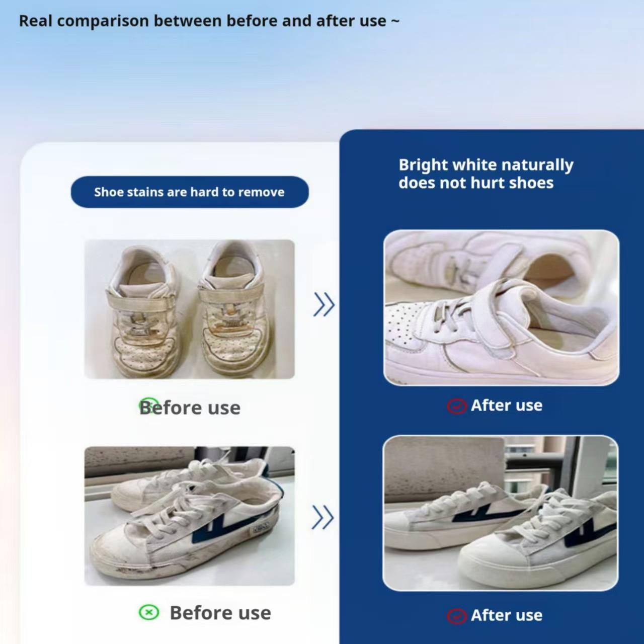 Shoe Cleaner, Sports Shoe Stain Remover, Whitening Agent, Foam Cleaning Solution, No Rinse Dry Clean, Easy to Use