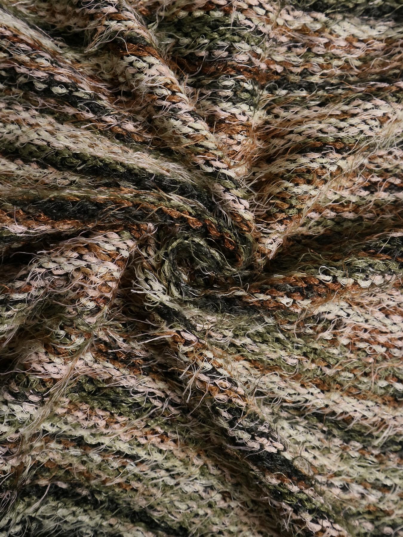 Women's Y2K Drop Shoulder Striped Button Front Cardigan, Loose-Fitting Knit Sweater with Buttons, Fall & Winter Fashion, Casual Style