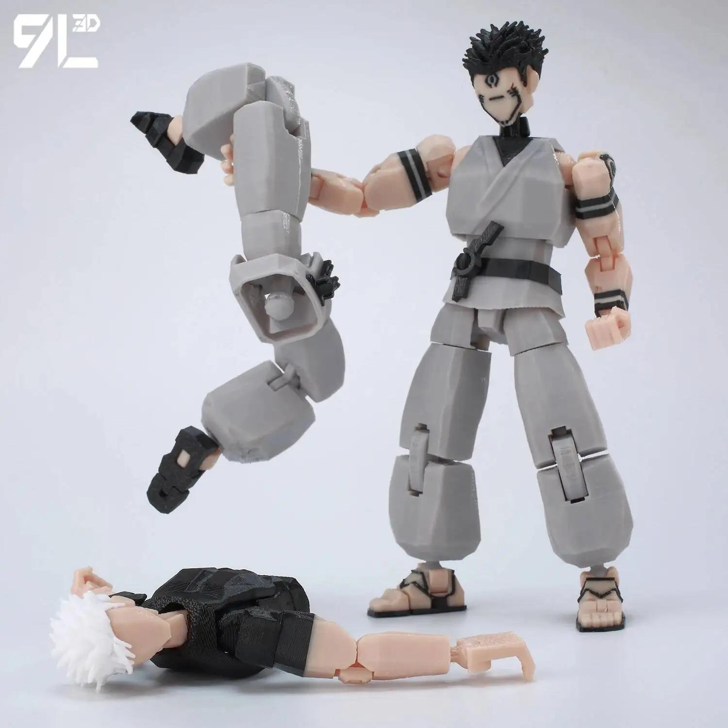 5.5 Inches 9L3D Printed Grey Articulated Action Figure Model Dummy13 T13, Artist-Friendly Collectible Anime Figure, Toy Photography Prop, Easter Gift, Stress-Relief Decoration